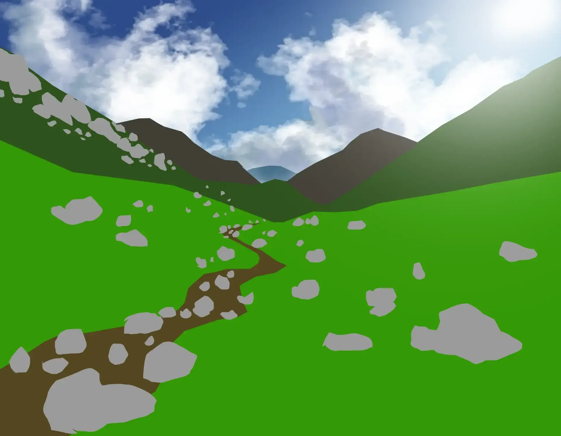 dessiner le ciel d’une vallée