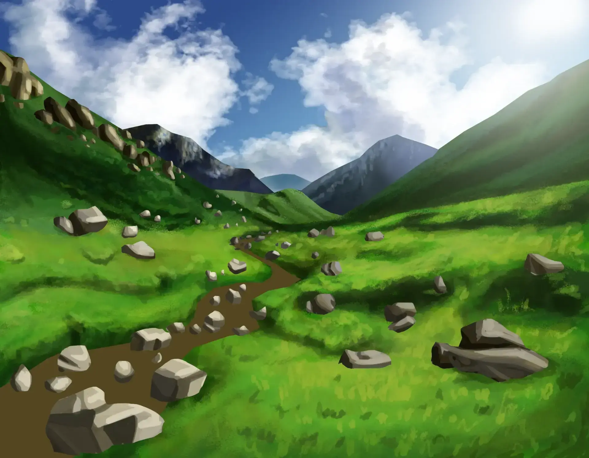 dessiner les détails d’une vallée