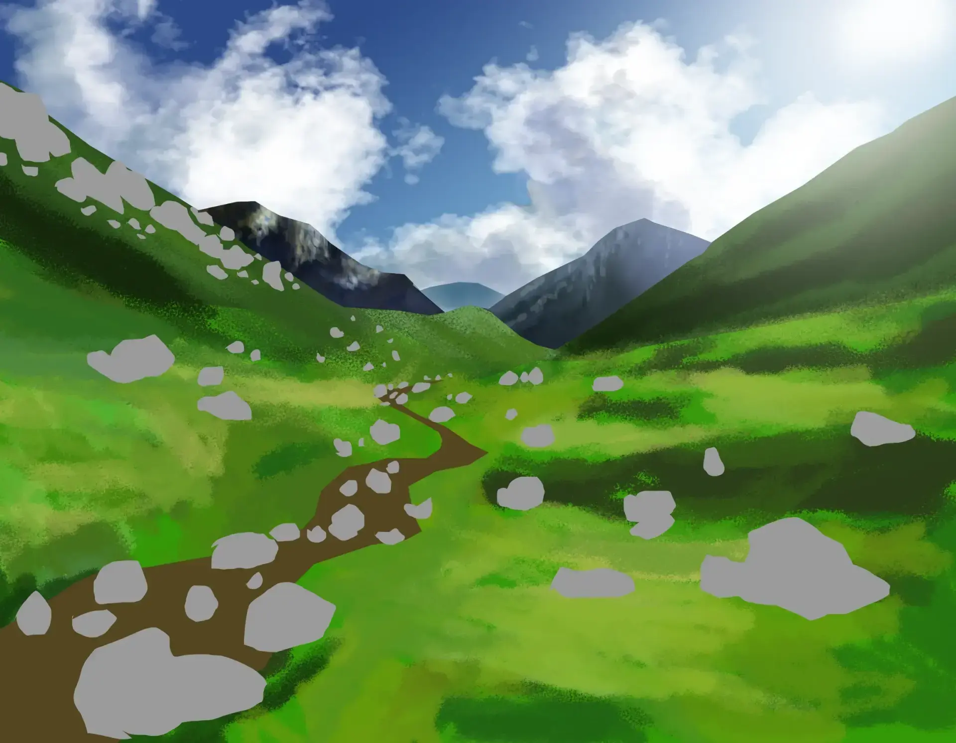 dessiner le plan principal d’une vallée