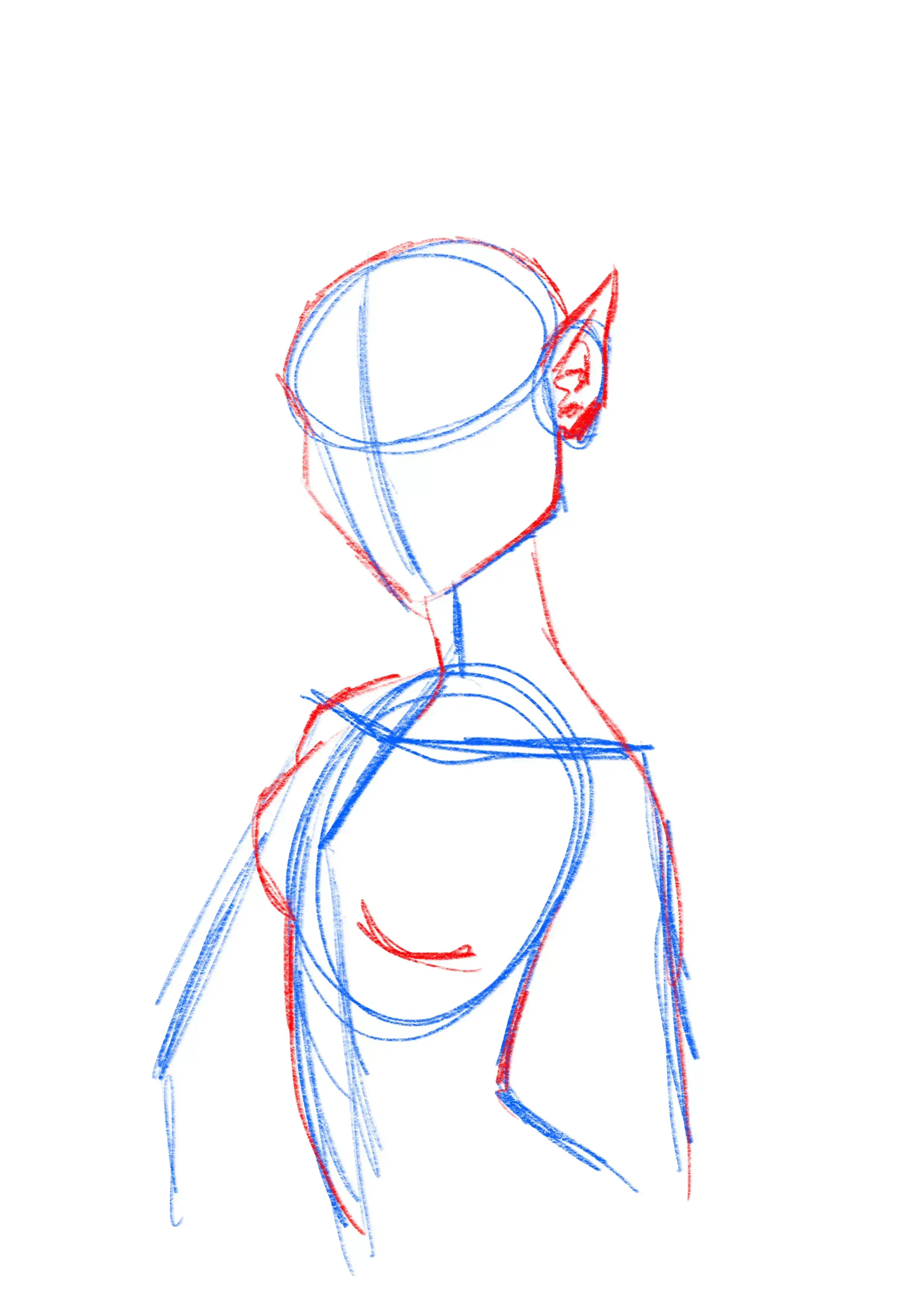 dibujo del rostro de un vampiro