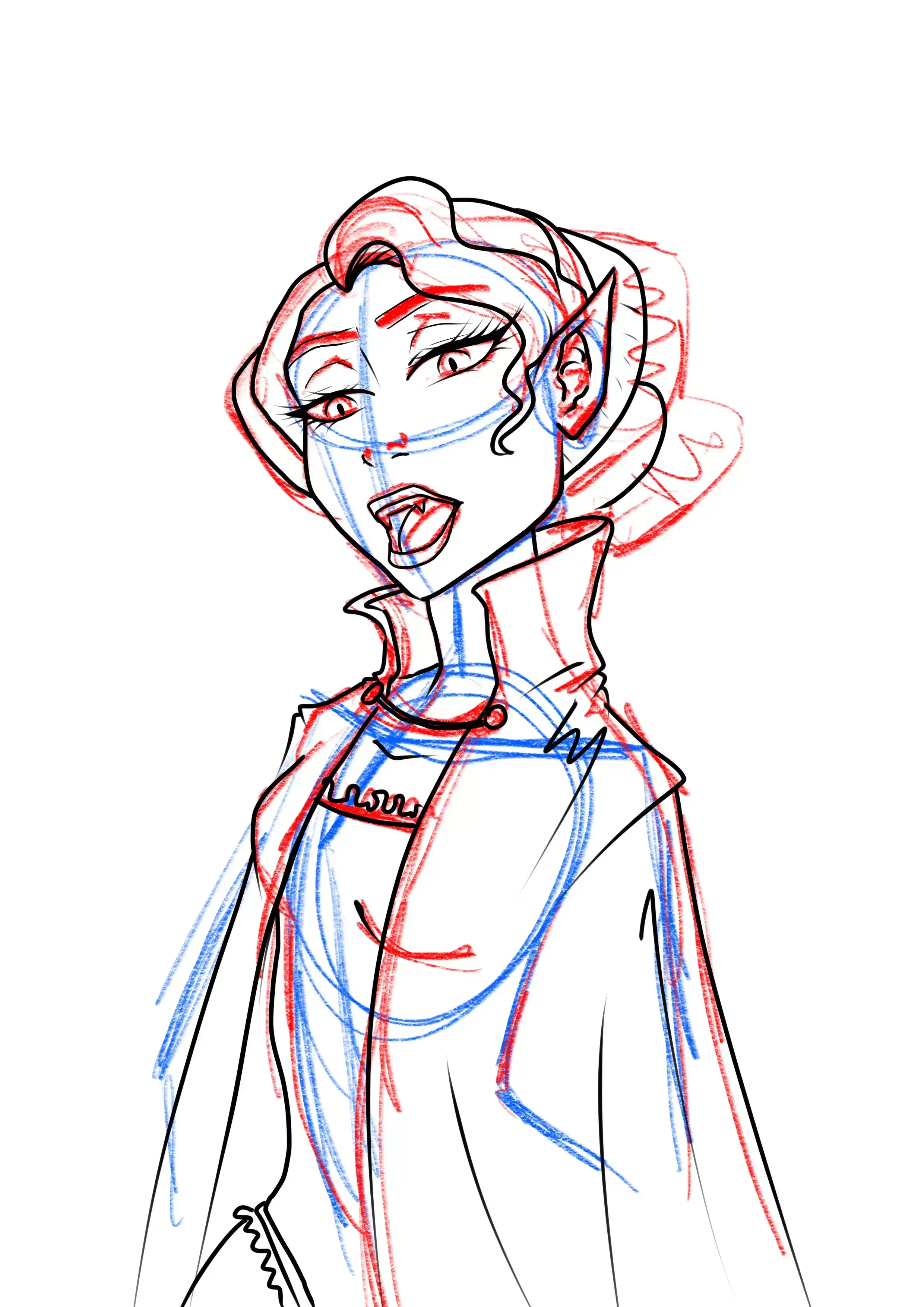 poner el dibujo de vampiro en limpio