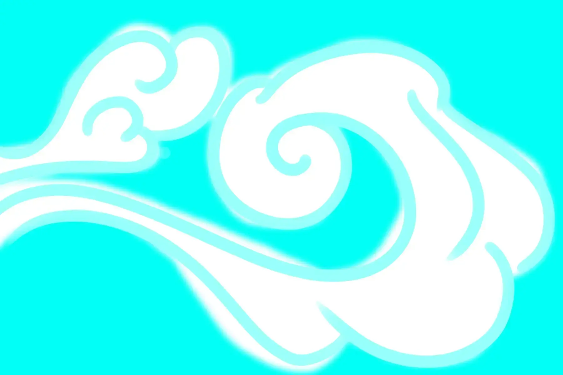 dessiner le vent avec des formes de nuages