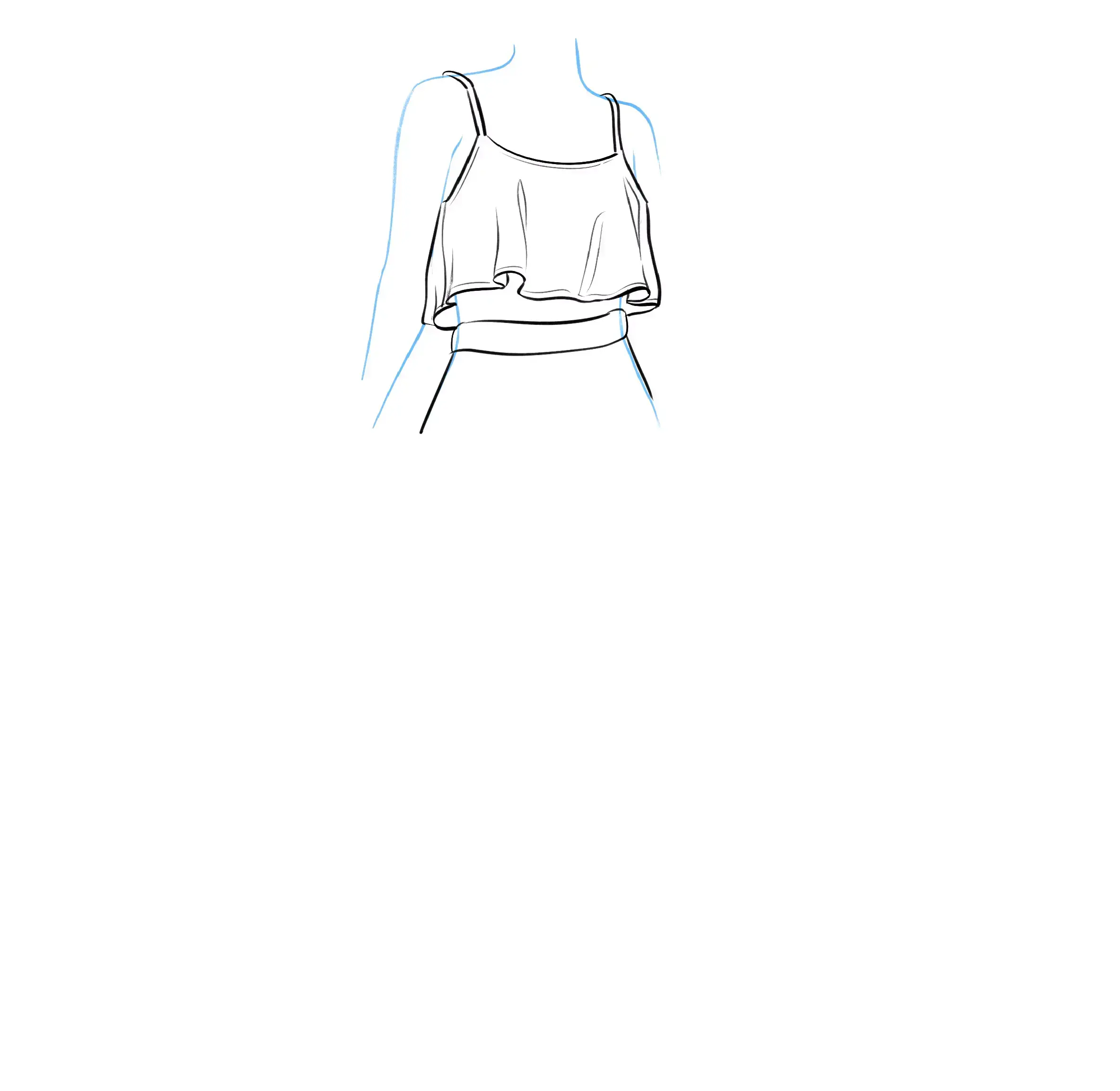 trouser waistband drawing
