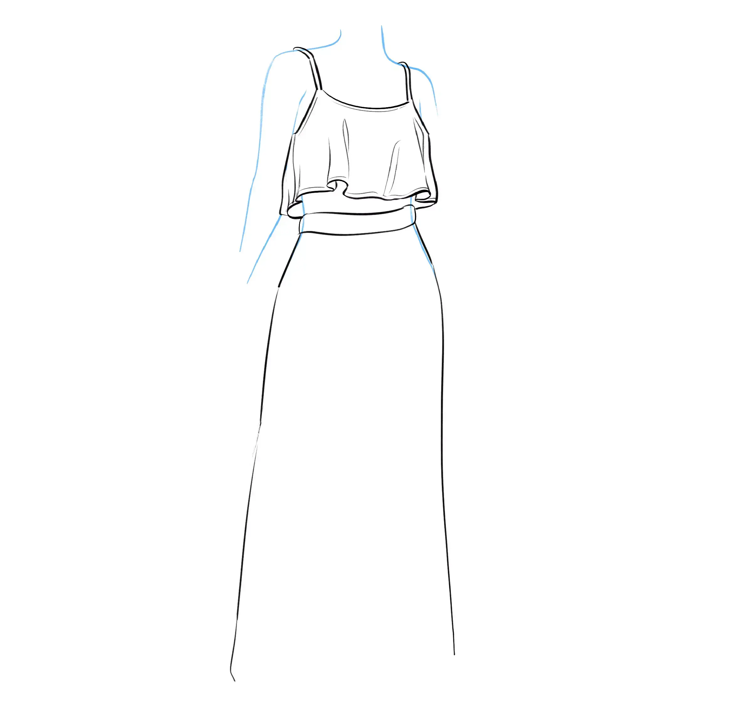 draw the sides of pants