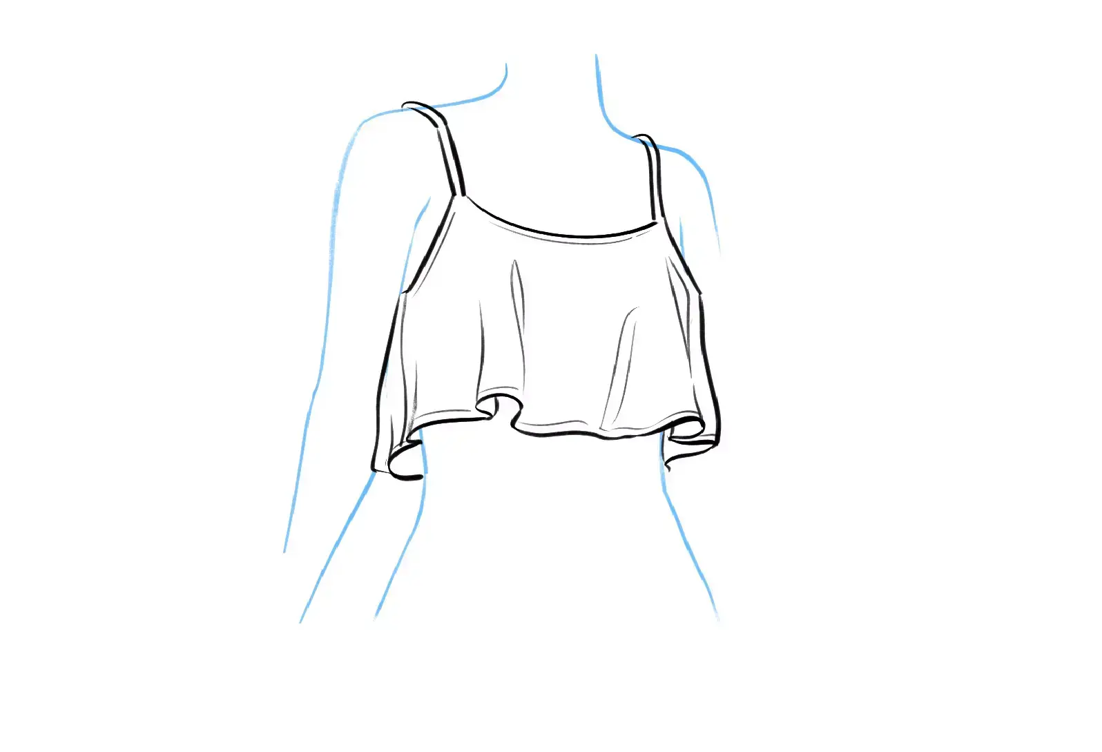 drawing details of a top