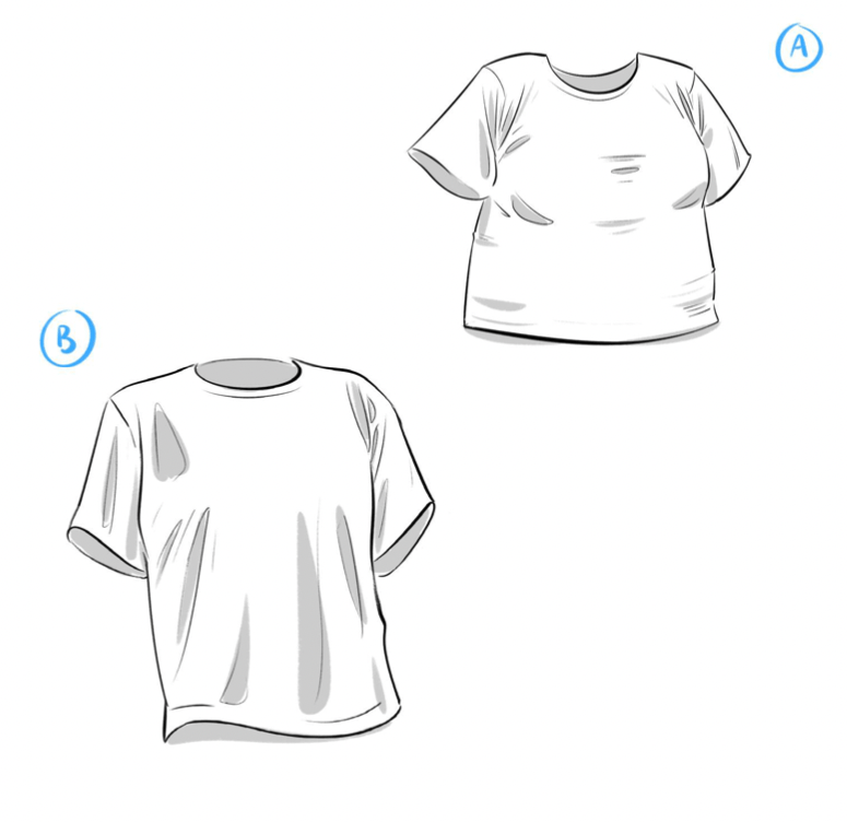 drawing of a t-shirt