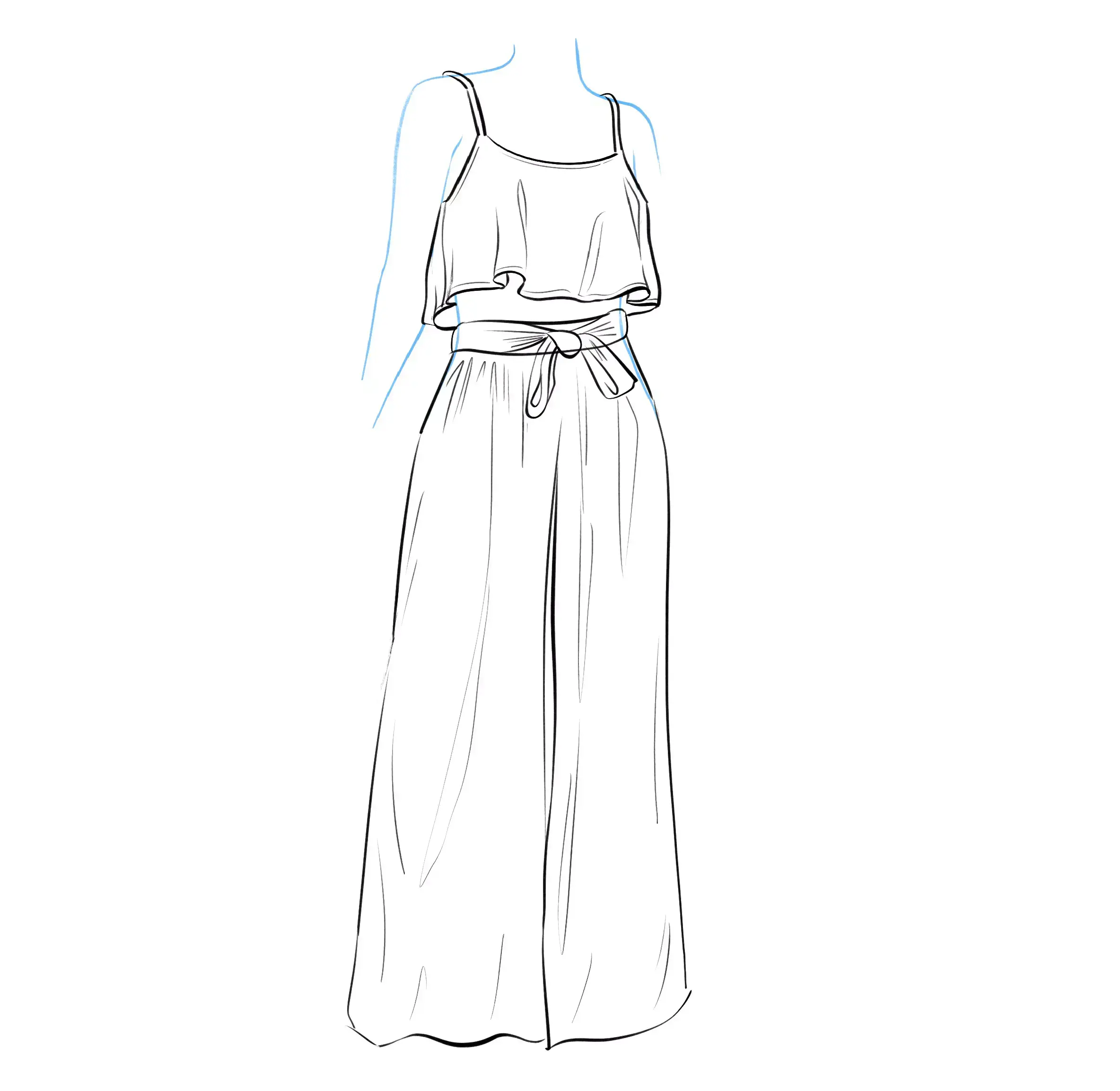  Drawing of the pants knot