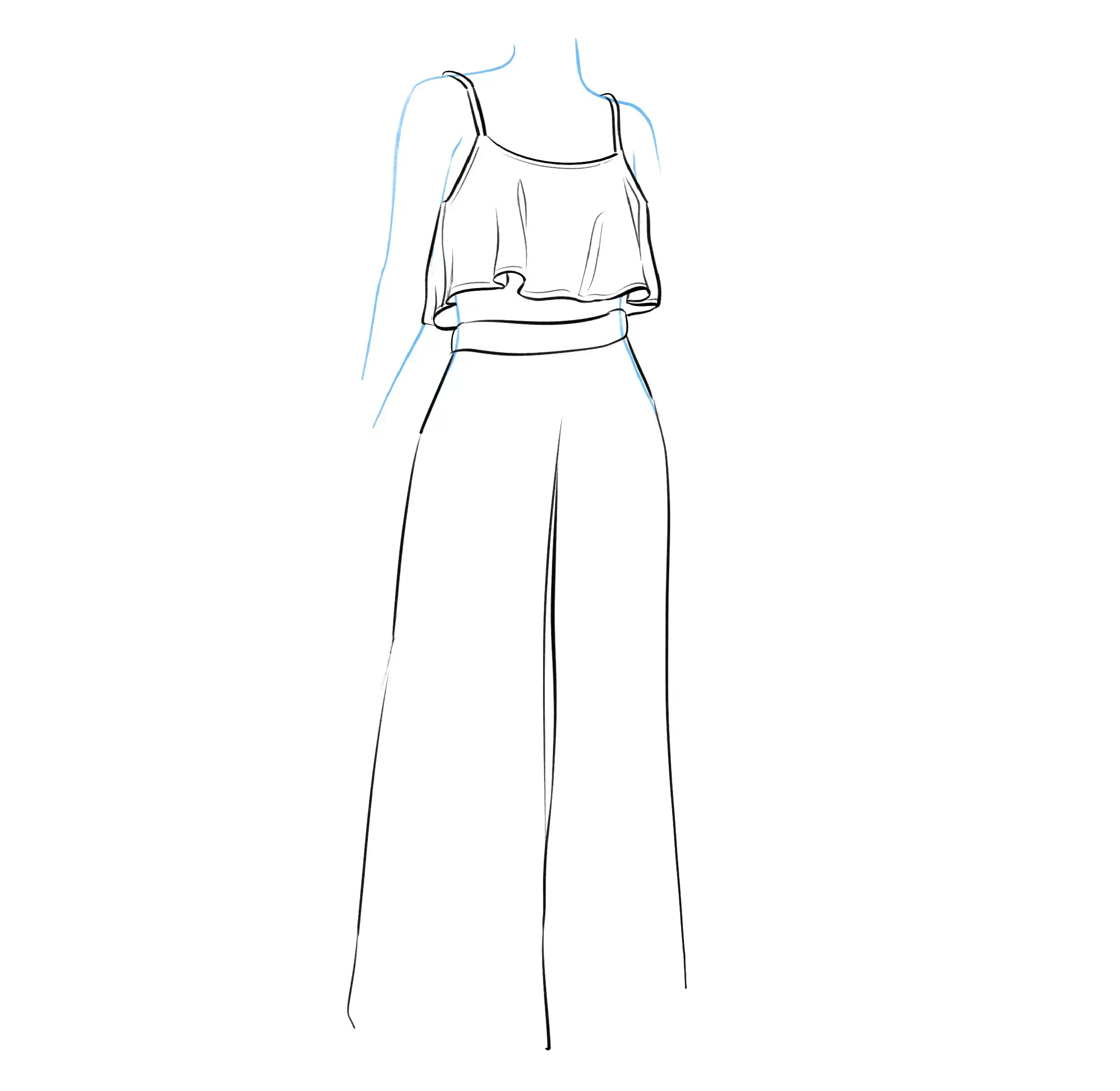 continuation of the pants drawing