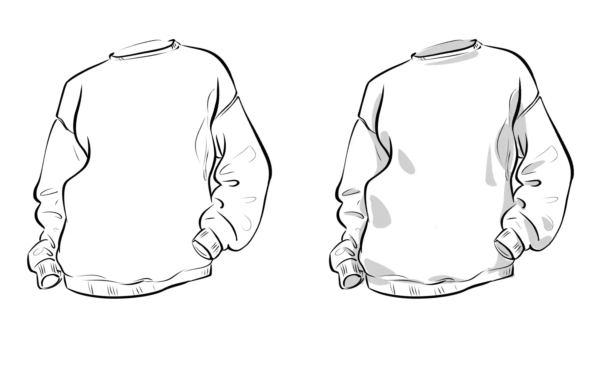 drawing of a sweatshirt