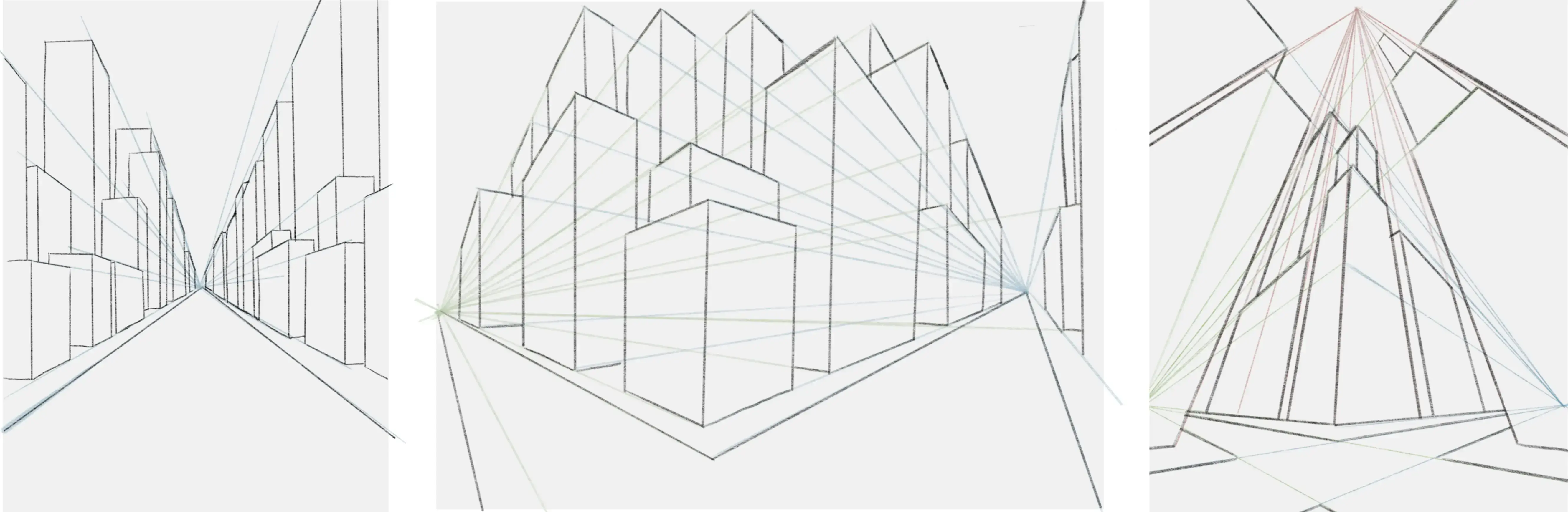 dessiner les volumes d’une ville en perspective