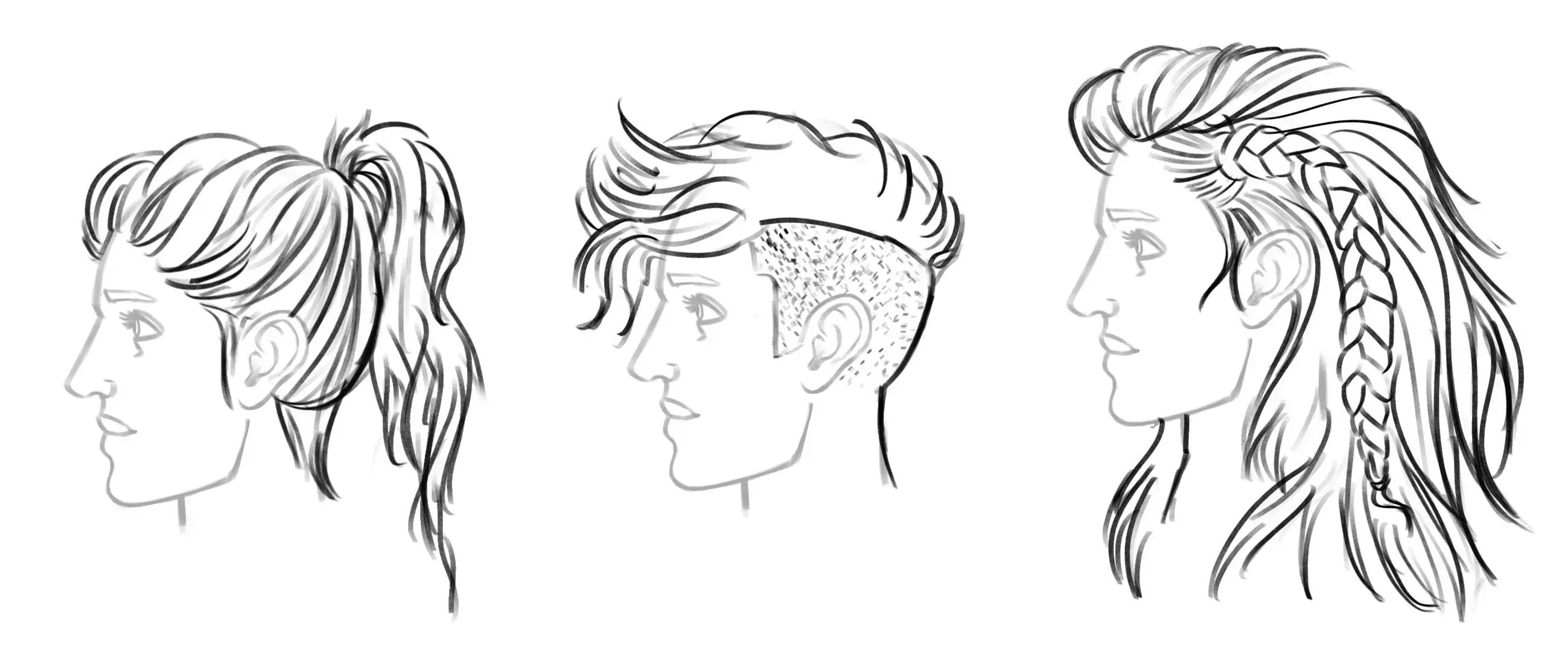 different hairstyles