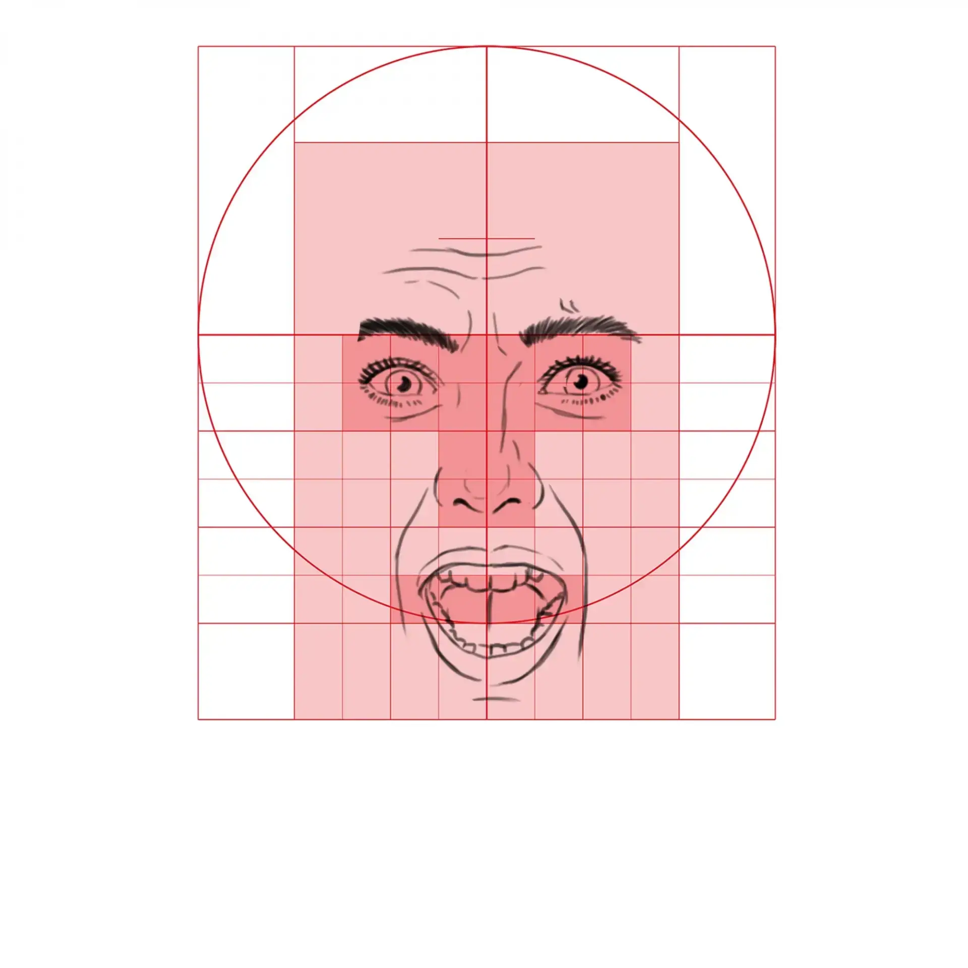 dessiner les dents d’un visage qui a peur