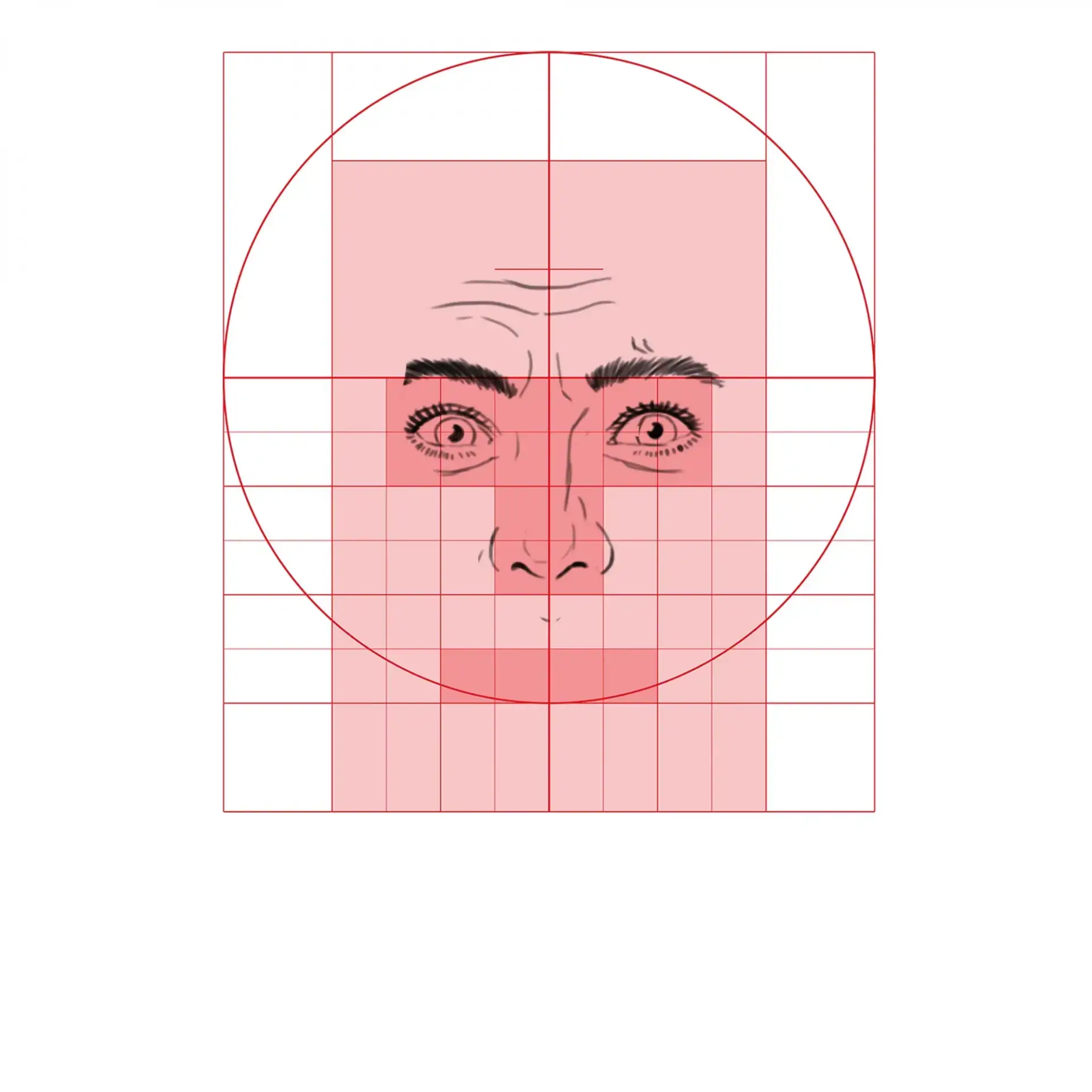 dessiner les sourcils d’un visage qui a peur