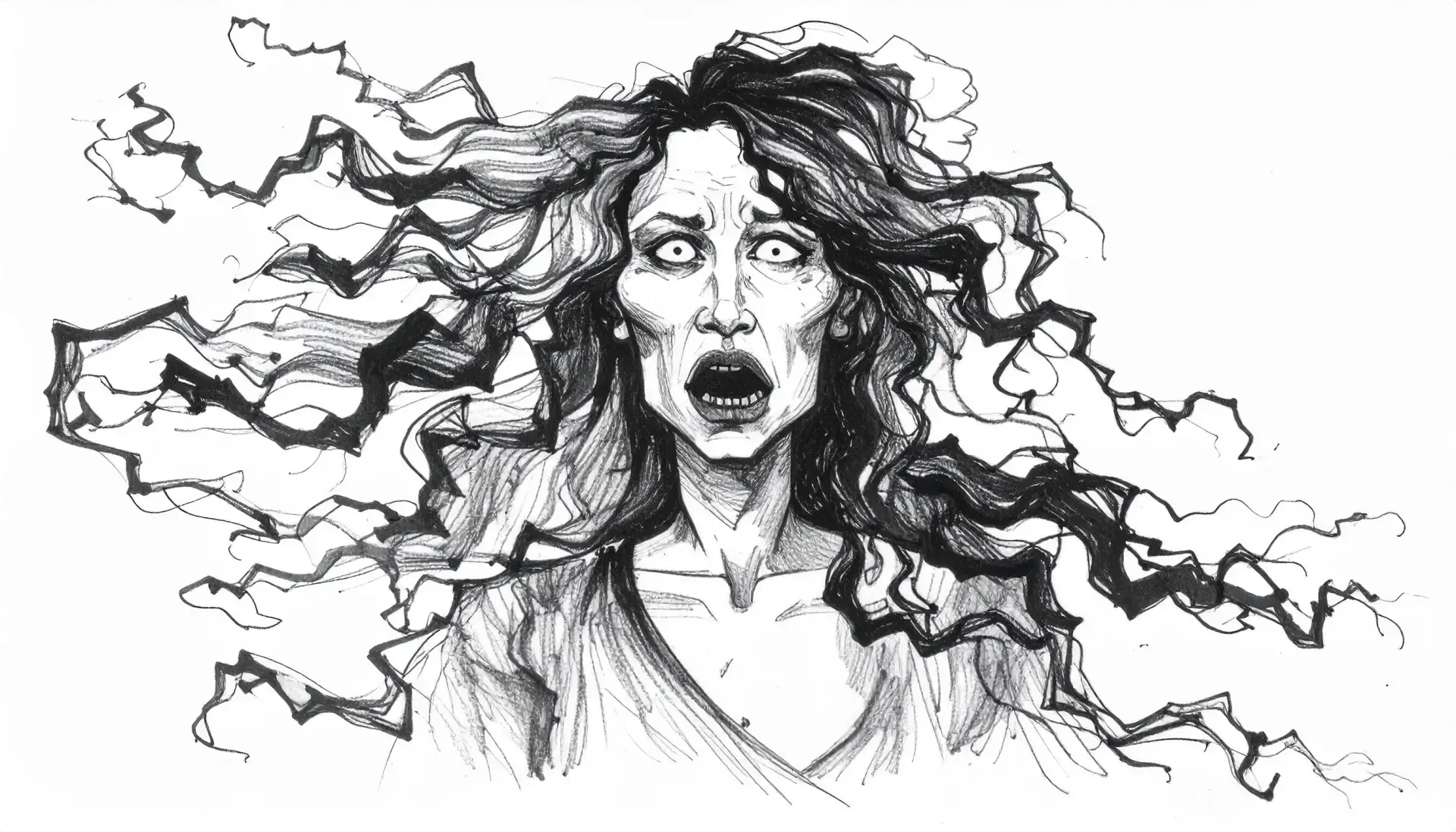 visage terrifié