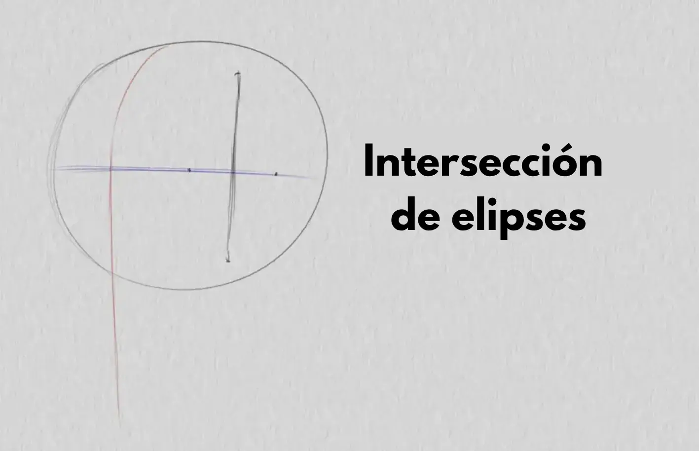 dibujar la cruz de elipse de un rostro de tres cuartos