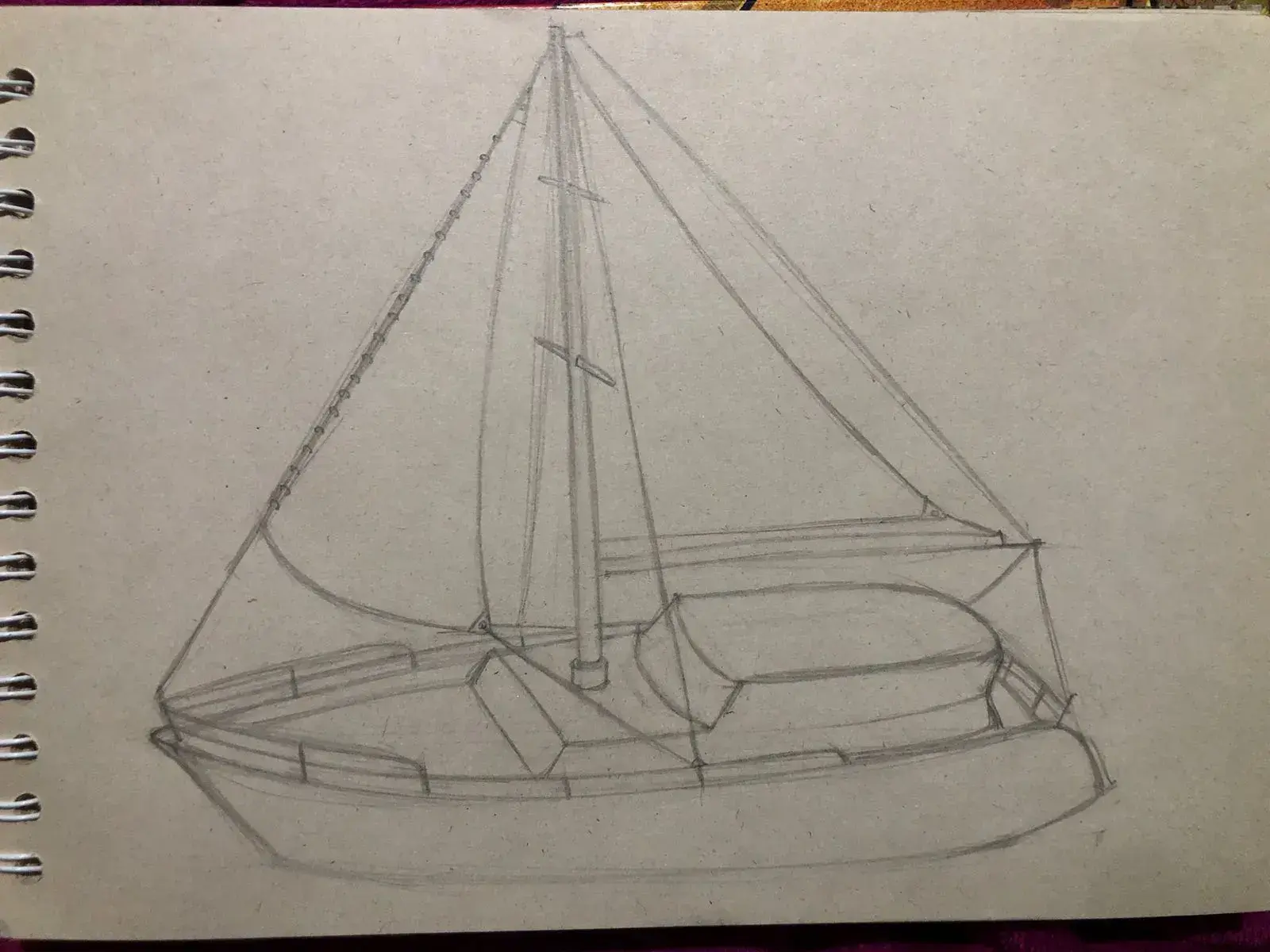 dibujar la cabina superior de un velero