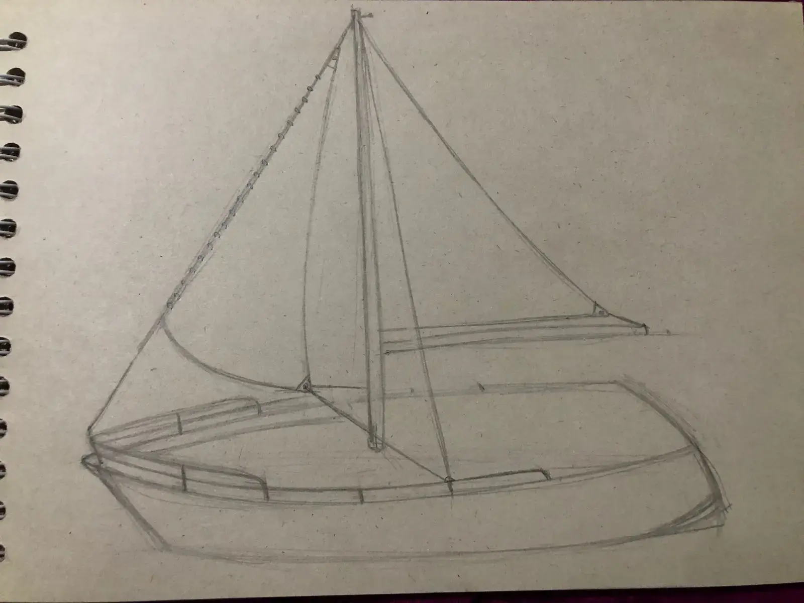 dibujar el foque de un velero