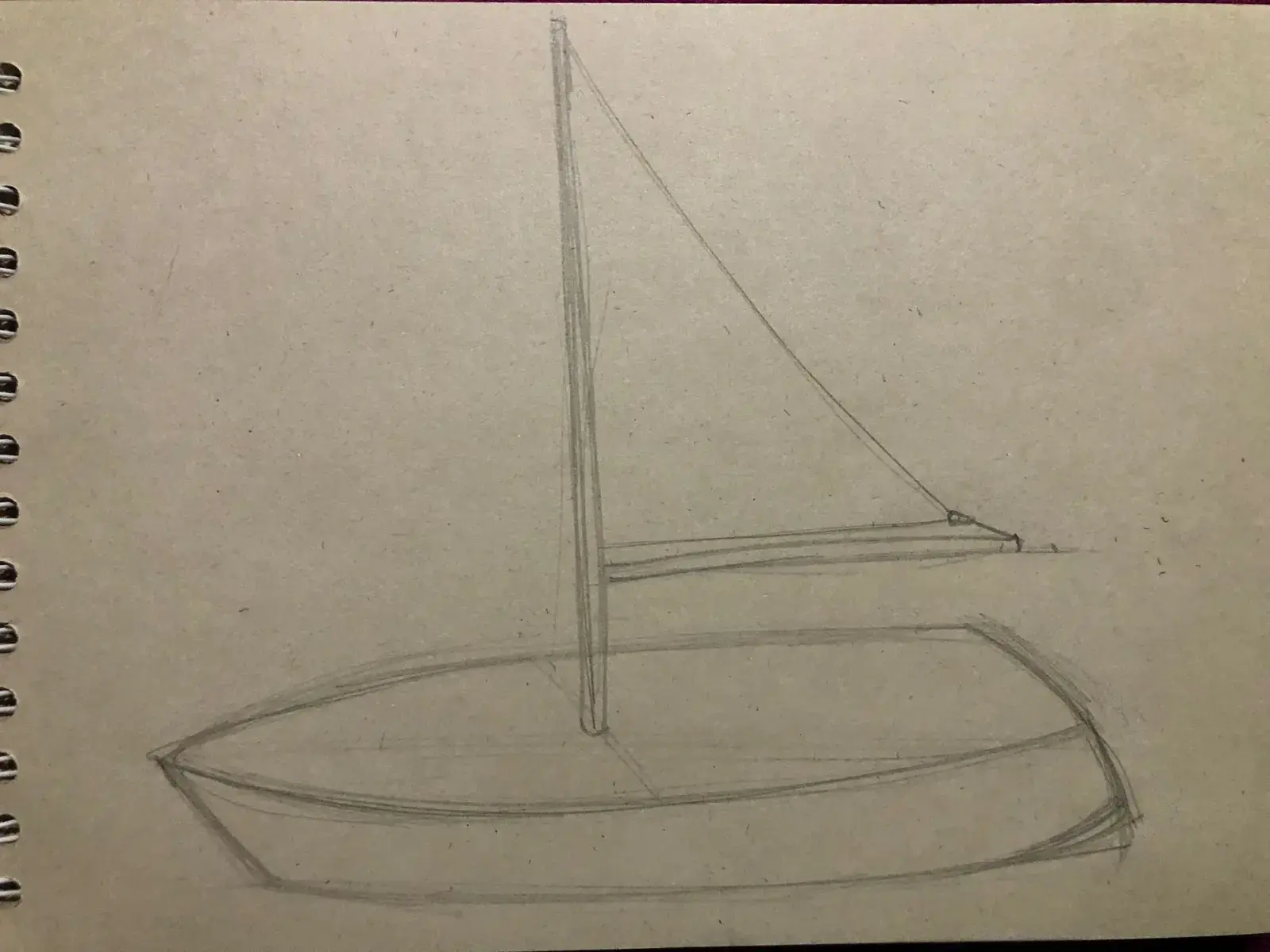 dibujar la proa de un velero