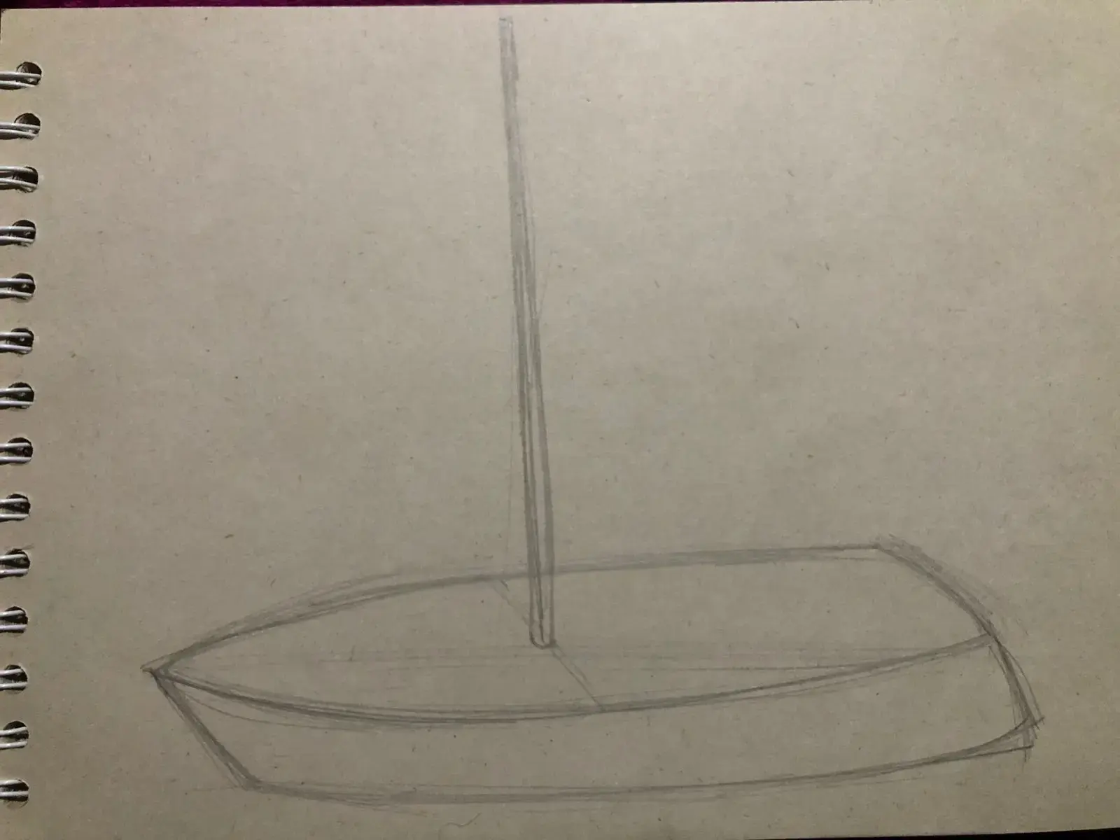 dibujar el mástil de un velero