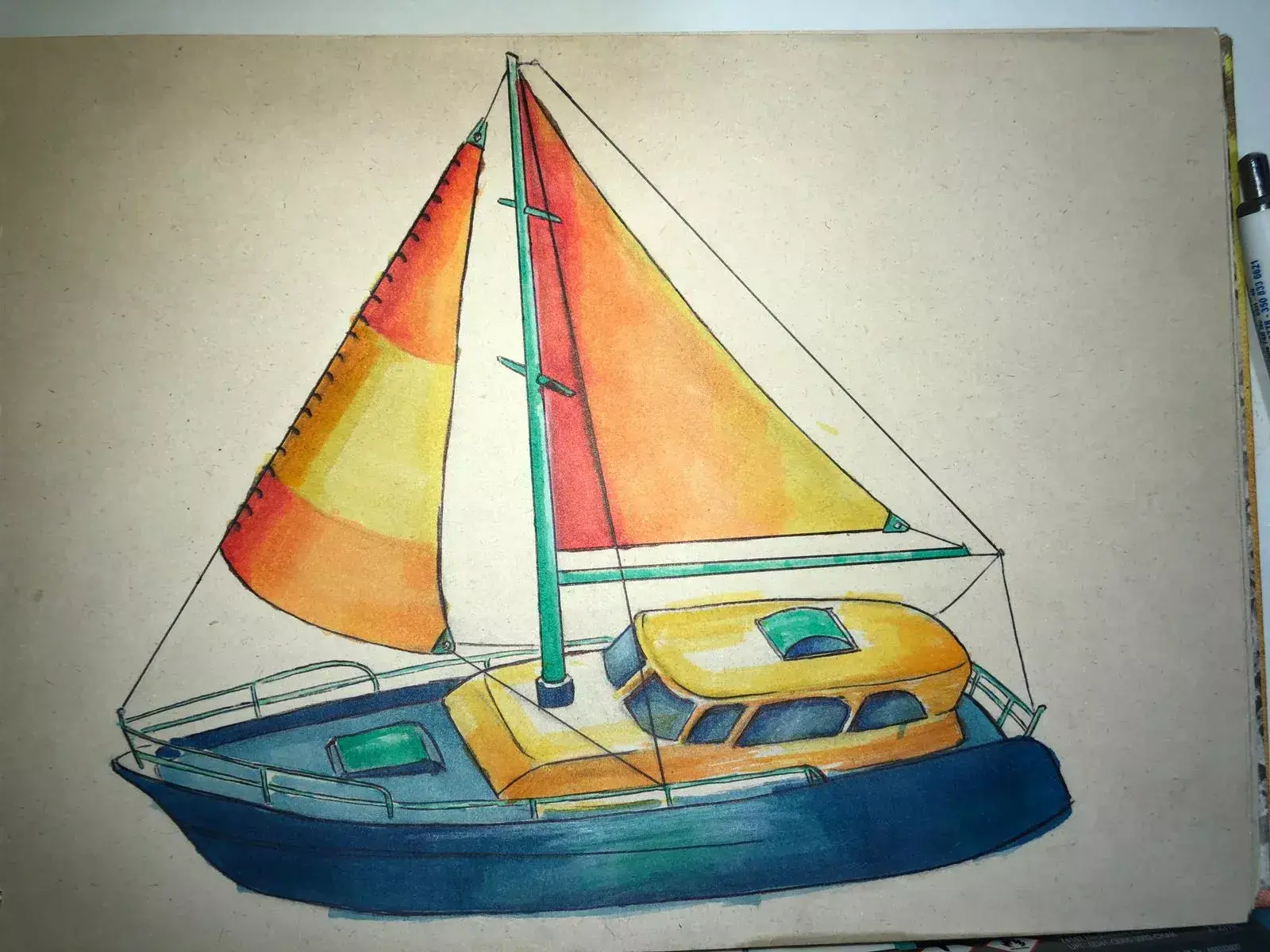 dibujo de velero