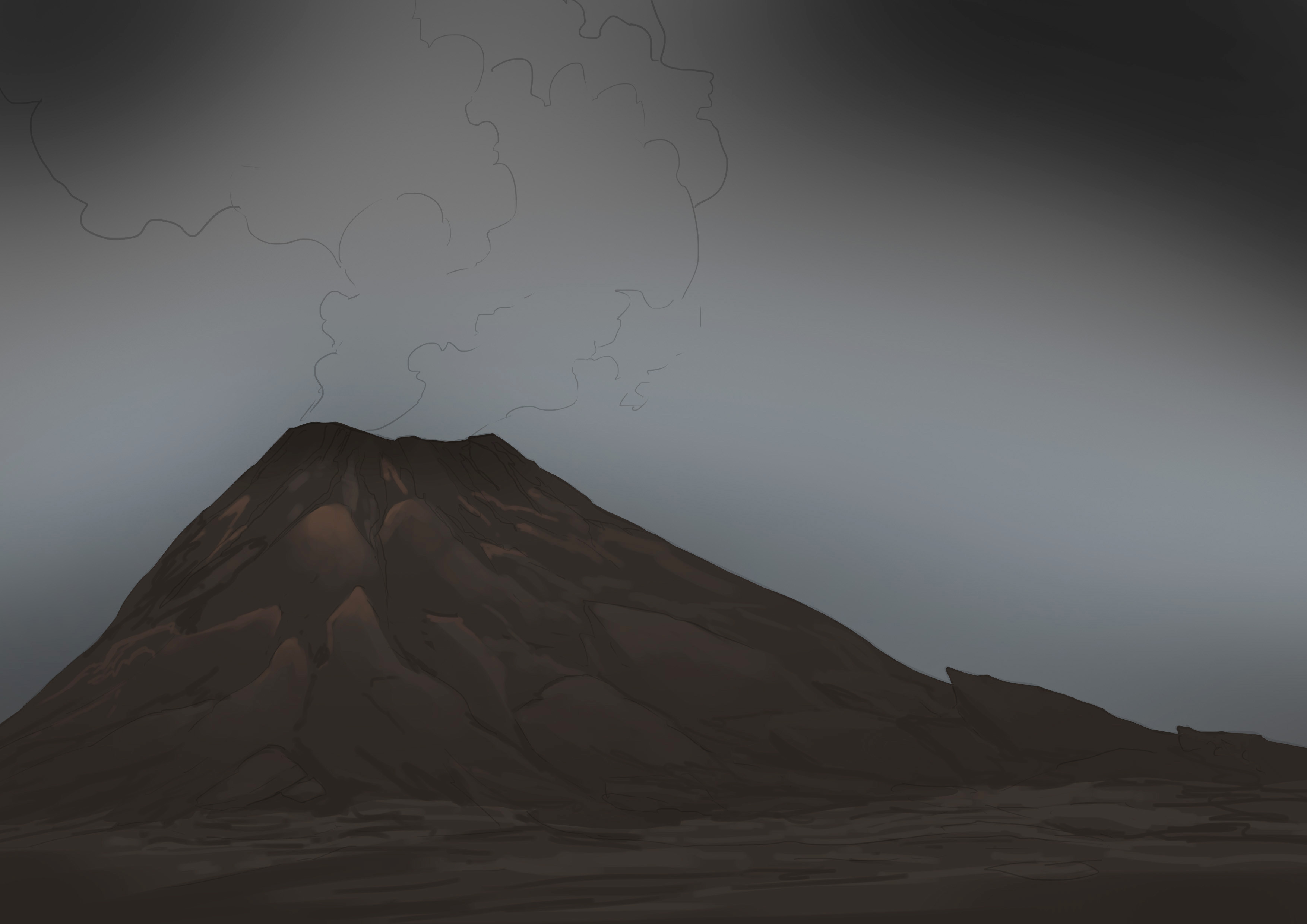 appliquer la couleur au volcan 3