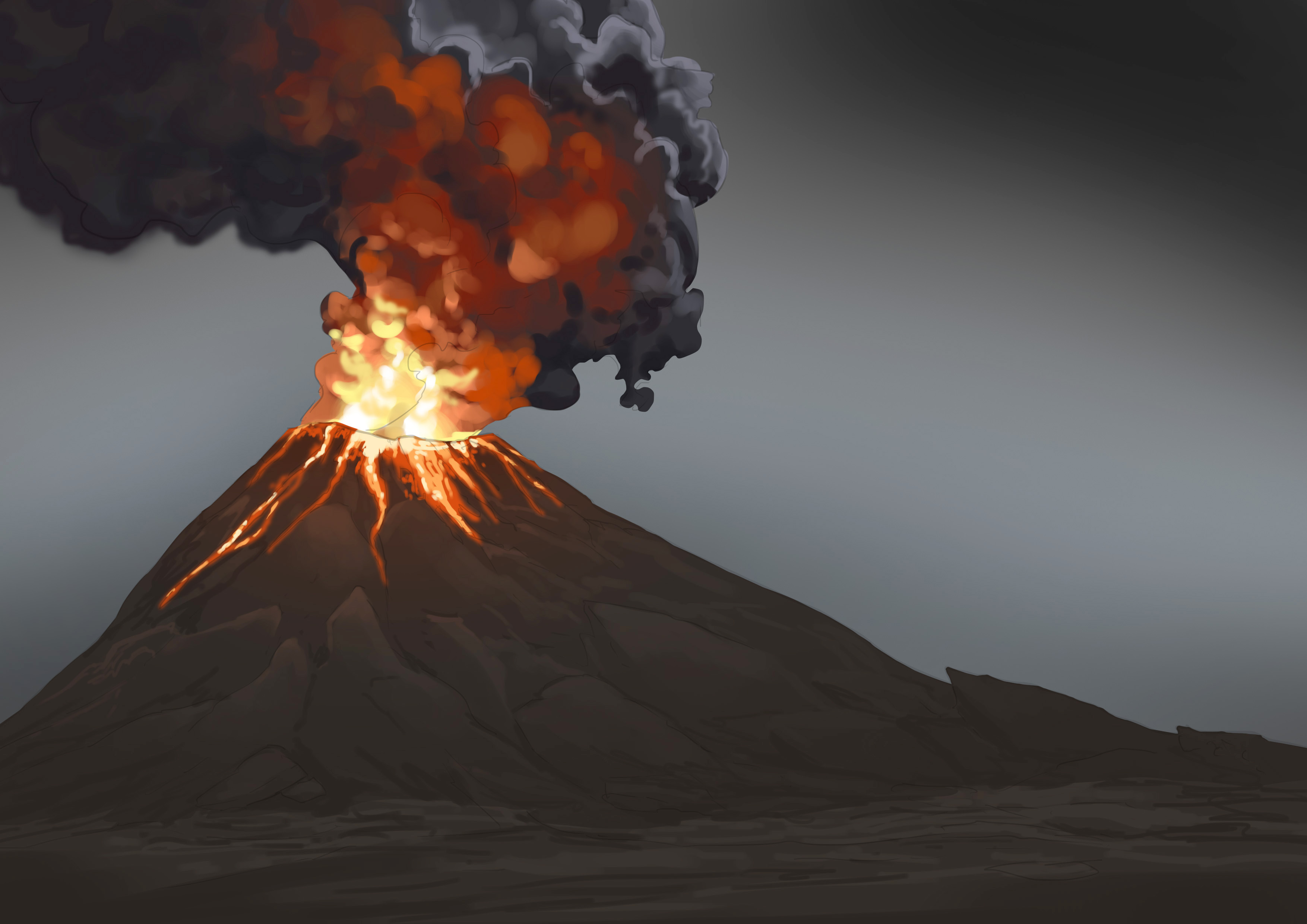 appliquer la couleur à la lave du volcan 3