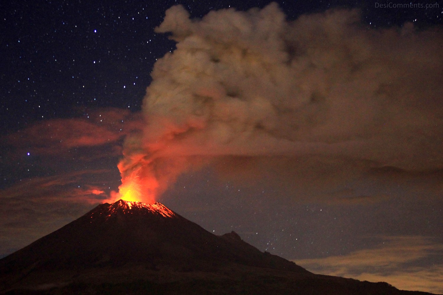 photo de référence pour le dessin du volcan